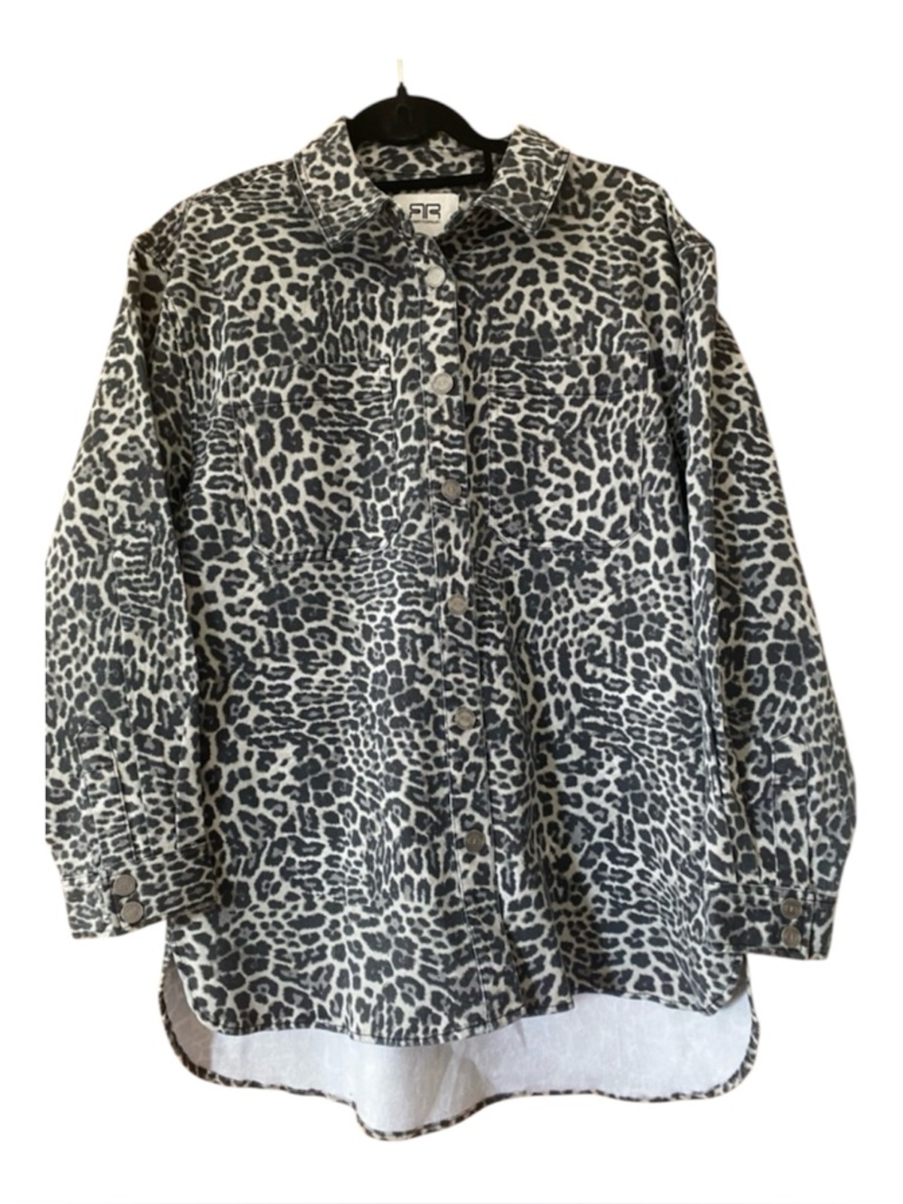 Robert Rodriguez Leopard Print Oversized Shacket Shirt Jacket Cotton S